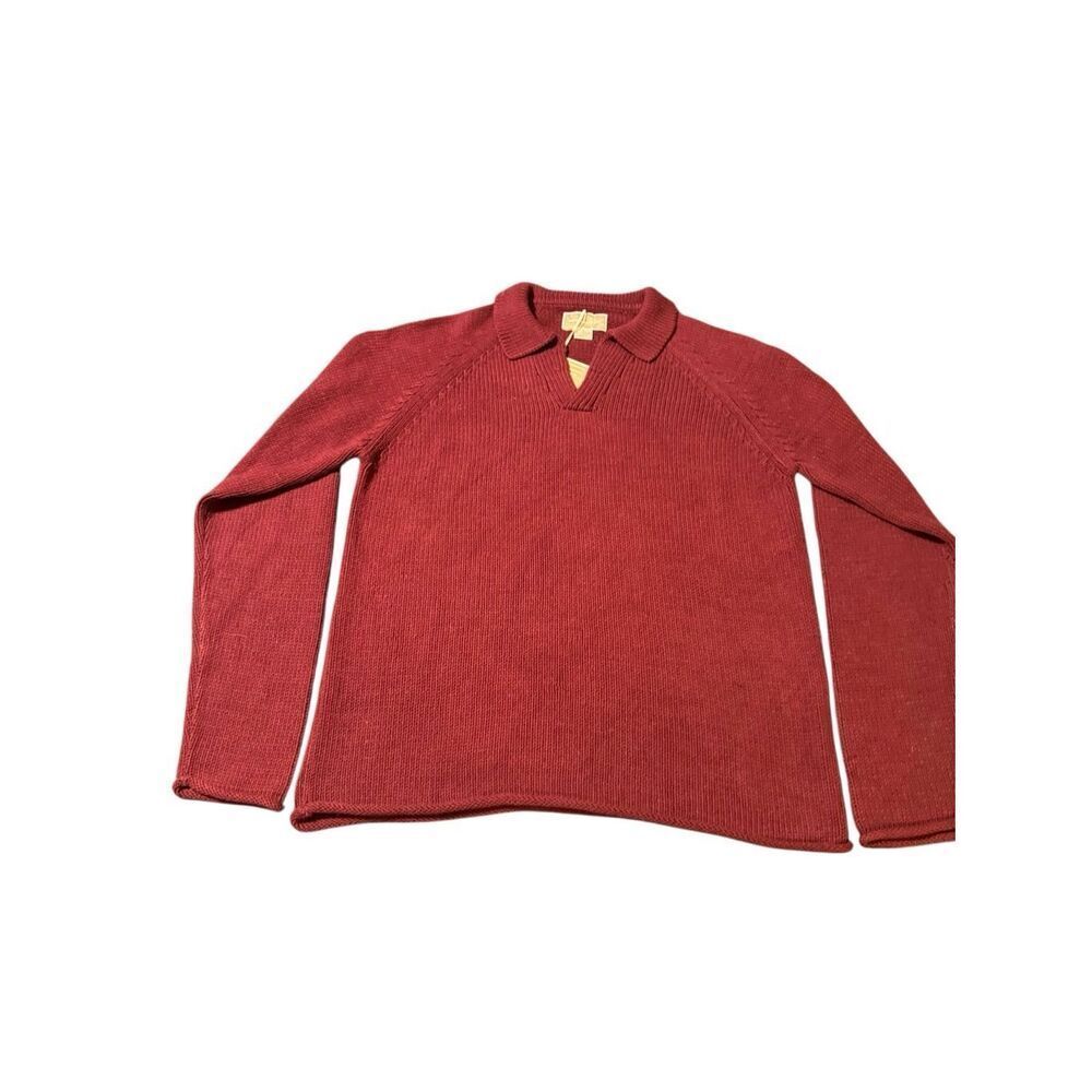Weekendz off Men's burgundy ribbed knit sweater M